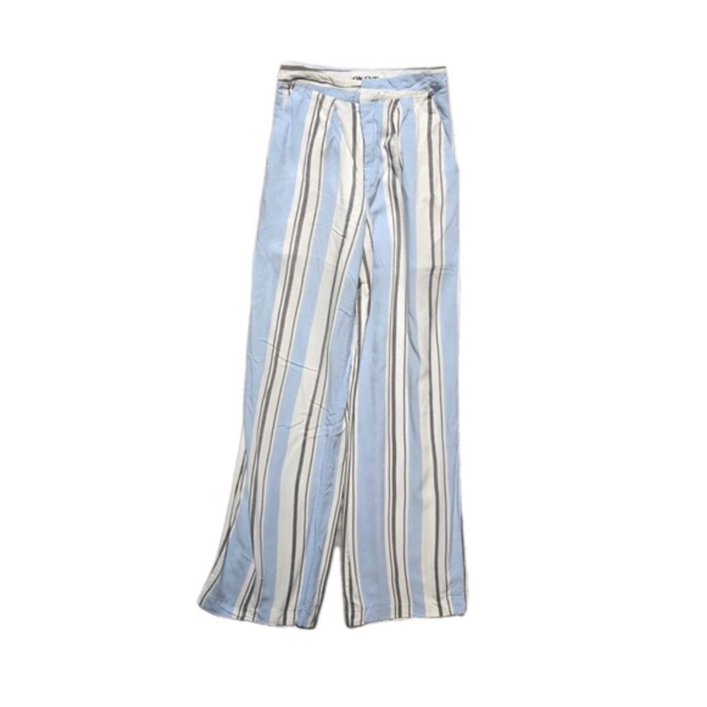 the edit by seventeen Blue Striped‎ Wide Leg Women's Pant Casual Palazzo 0